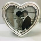 BEAUTIFUL HEART SHAPED DIAMONTE SILVER PLATED PHOTO FRAME 4X4 INCH PERFECT GIFT 