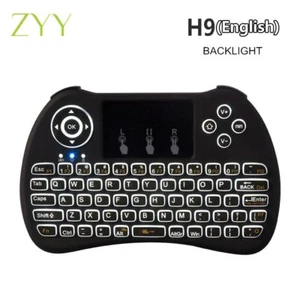 H9 Mini Hand-held Backlight Keyboard Air Mouse Wireless QWERTY Remote Control - Picture 1 of 8