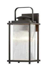 TROY LIGHTING James Bay 4 Lt Outdoor Sconce Bronze Clear Ribbed Glass - Picture 1 of 3