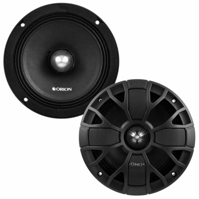 ORION XTX654 6.5in 1400W 4Ohm 97.0 db/W/M High Efficiency Mid-Range Speaker Pair - Black