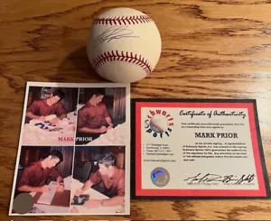 MARK PRIOR Autographed Signed RAWLINGS OML Baseball SCHWARTZ COA/HOLO - Picture 1 of 3