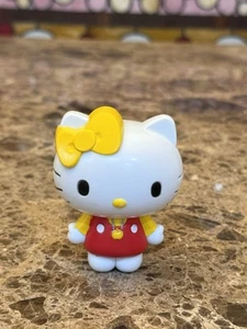 Hello Kitty Figure Red Dress Yellow Bow/Apple necklace Sanrio 2011 Rare - Picture 1 of 7