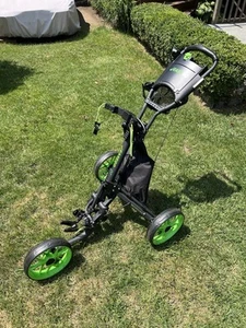 Easego Golf Push Cart – 3-Wheel Foldable – Lime Green – Used Once – Excellent. - Picture 1 of 4