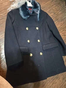 Charlotte Wool Coat Navy 8 Kids J Crew Crew Cuts Nwt Az417 - Picture 1 of 3