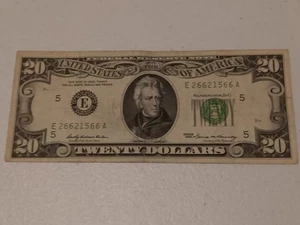 1969 $20 Green Seal Federal Reserve Note- EA Block - Picture 1 of 6