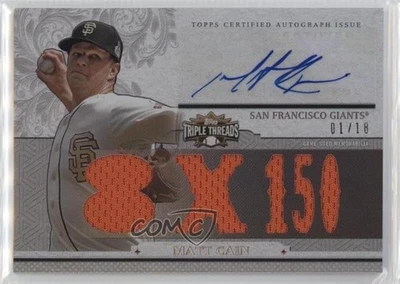 2014 Topps Triple Threads Auto Relics /18 Matt Cain #TTAR-MCN2 Auto - Image 1 of 2