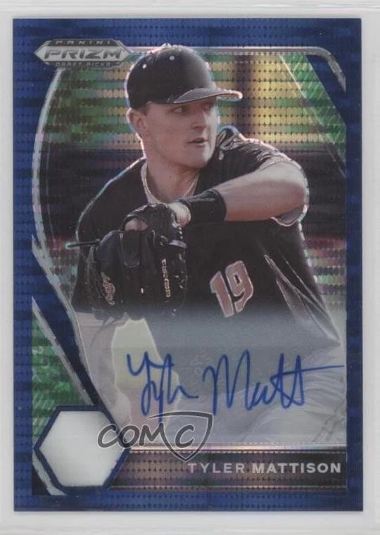 2021 Panini Prizm Draft Picks Navy Blue Pulsar /5 Tyler Mattison #PDP104 Auto - Image 1 of 2