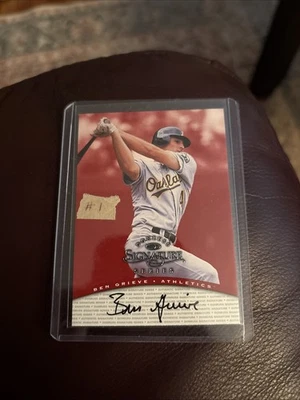 Tarjeta autografiada Donruss Signature Series Ben Grieve 1997 Foto 1 de 2