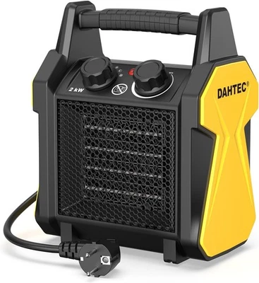 Keramik Heizlüfter 2000 Watt mit Thermostat & Kippschutz Elektroheizgebläse - Bild 1 von 4