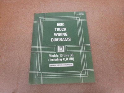 Chevrolet C/K 1980 camioneta pickup diagrama de cableado eléctrico manual de servicio de taller Foto 1 de 4