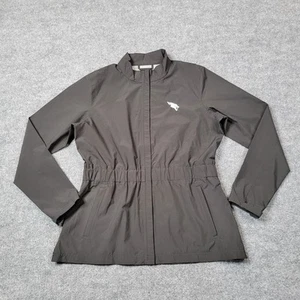 Footjoy Jacket Womens Medium Black Rain Coat Hydrolite Zip Lightweight Golf FJ - Picture 1 of 14