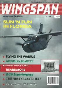 WINGSPAN 77 GRUMMAN F8F BEARCAT_SHAGBAT_BEARDMORE AERO ENGINES_B-29_GLOSTER JETS - Picture 1 of 4