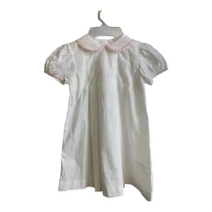 Dress Sz 4 Brand New W/Tags Love Me! White with Pink Feather Stitching accents - Picture 1 of 19