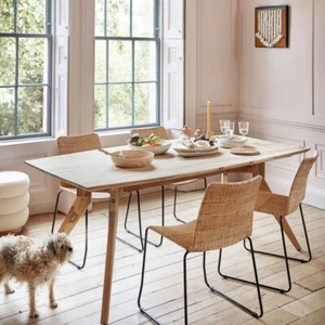 Graham and Green Rectangular Teak Six-Seater Dining Table - Picture 1 of 7