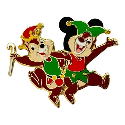 Disney Chip & Dale Christmas Madi Gra King & Chester Joker Pin LE 500 - Image 1 of 4