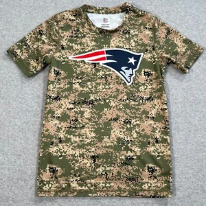 Camiseta camuflada de los New England Patriots juvenil mediana 10/12 logotipo de la NFL fútbol americano - Imagen 1 de 8