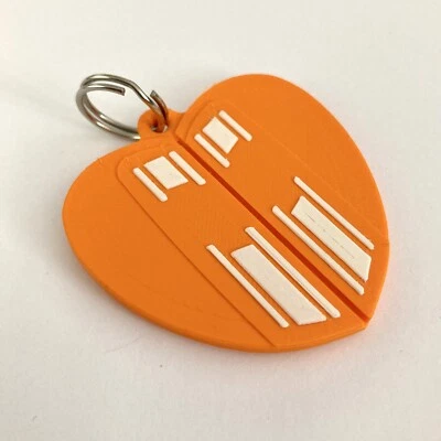 LLAVERO CORAZÓN VESPA RALLY SCOOTER NARANJA CON RAYAS BLANCAS SAN VALENTÍN Foto 1 de 3