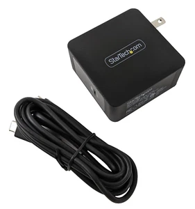 StarTech WCH1CBK 60W Chargeur Mural USB-C Adaptateur Secteur avec Câble 6ft Pliable NEUF - Photo 1 sur 7