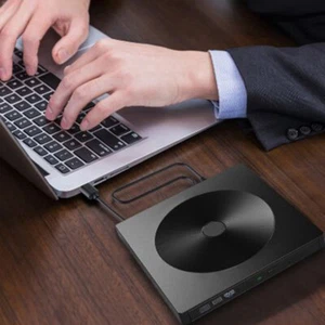 External CD DVD Drive USB 3.0 USB Type C Portable Ultra Slim CD DVD ROM Writer - Photo 1/7