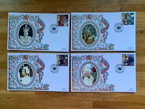 LIBERIA 2007 FDC x 4 BENHAM QUEEN ELIZABETH 2 GOLDEN JUBILEE +5 YRS ANNE CHARLES - Picture 1 of 1