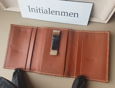 Cartera ROLEX Moneyclip ESTADO USADO 100% ORIGINAL marrón clip dinero jubileo Foto 1 de 4