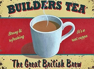 Builders Tea The Great British Brew kleines Stahlschild 200 mm x 150 mm - Bild 1 von 1