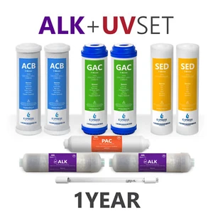 Juego de filtro de agua Express reemplazo de ósmosis inversa RO alcalino + UV ultravioleta - Imagen 1 de 2