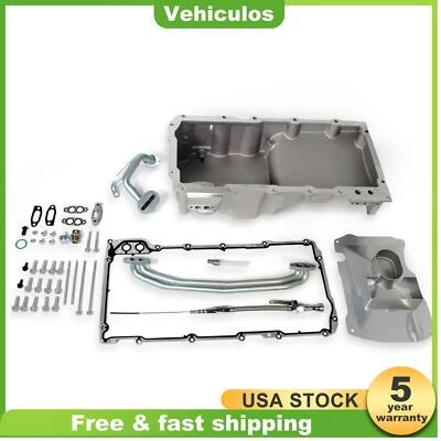LS Front Wet Sump Retro Engine Oil Pan Kit For Chevy LS1 LS2 LS3 LSX 4.8L-6.2L - Image 1 of 4