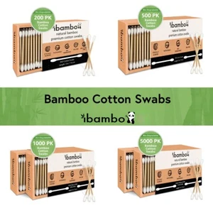 Hisopos Ibambo 100 % algodón bambú - hisopos compostables para belleza y cuidado personal - Imagen 1 de 13