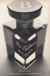 1968 Miss Balmain Perfume: Young Beautiful and the Bored Vintage Print Ad - Bild 1 von 1