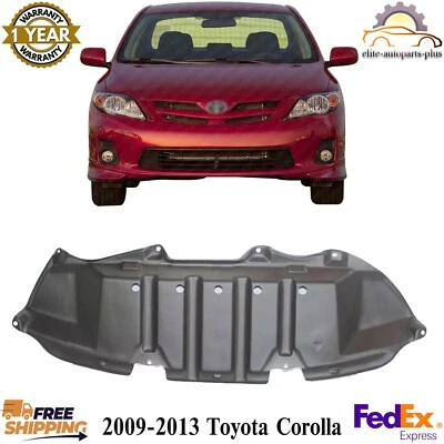 Protetor contra respingos do motor dianteiro sob a tampa de plástico para 2009-2013 Toyota Corolla - Imagem 1 de 4