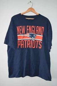 NFL Team Apparel Official New England Patriots XL Orange Logo Blue T-Shirt - Picture 1 of 6