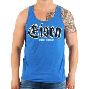 Träger Shirt Tank Top GYM Training Eisen macht glücklich Sport Kraftsport Studio - Bild 1 von 3