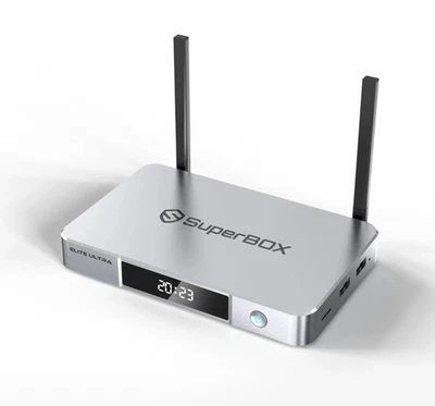 SUPERBOX ELITE ULTRA TV BOX Media Player Voice Command Remote 4GB+128GB Wi-Fi 6 - Image 1 of 2