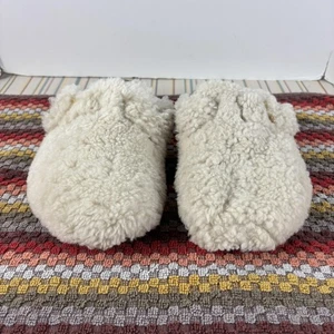 Birkenstock Boston Shearling Shoes Womens Size 7.5 White Wool Clogs Made Germany - Picture 1 of 12