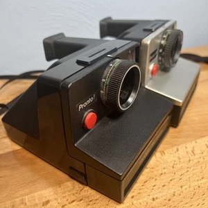 VTG Lot of 2 Polaroid Land Cameras Pronto! B Straps Untested Decor Photographer - Picture 1 of 10