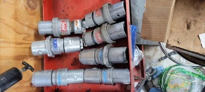 pin and sleeve 60A 600v  3 phase  4 wire male cord end - USED - Image 1 of 4