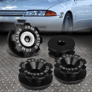24MM X 11MM ALUMINUM BLACK GEAR STYLE BUMPER QUICK RELEASE FASTENER KIT 2-PAIR - Picture 1 of 5