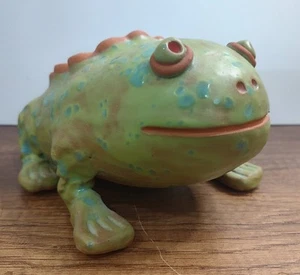 Handmade Susan Reinecke Pottery Planter Frog Signed Unused Whimsical Pottery - Picture 1 of 7
