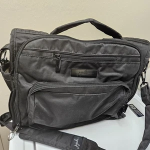 JuJuBe Eco Collection Black BFF Backpack Messenger Travel Bag Diaper Baby Tote - Picture 1 of 16