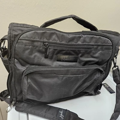 JuJuBe Eco Collection Black BFF Backpack Messenger Travel Bag Diaper Baby Tote - Image 1 of 4