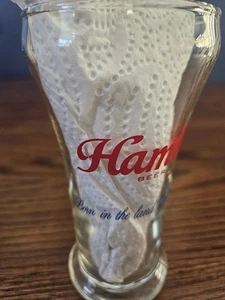 "Vaso de cerveza Hamm's Born In The Land Of Sky Blue Waters de 5 1/4"" de alto vintage" - Imagen 1 de 11