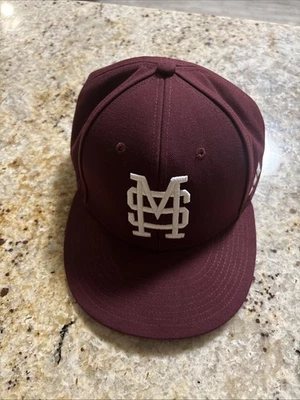 Mississippi State Bulldogs hat, Fitted cap maroon By Adidas Size 7 1/8 - Image 1 of 4