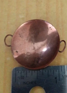 Maceta redonda de cobre vintage para casa de muñecas miniatura o caja de baño  - Imagen 1 de 3