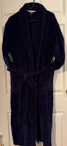 Victoria's Secret langer Damenmantel mittelgroß/groß Plüsch marineblau weiche Taschen zum Binden 46 Zoll - Bild 1 von 6
