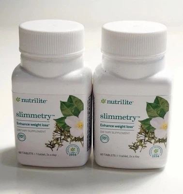 Amway Nutrilite Slimmetry Weight Loss Supplement 60 Tablets - 2 PACK - Image 1 of 4