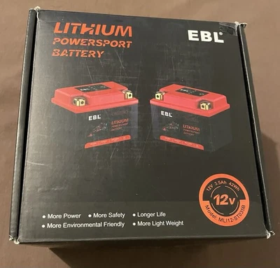 Batería Powersport Litio EBL 12V Modelo MLI12-ST035B Foto 1 de 4