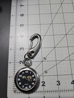  Slick 50 Motor Oil Pocket Watch on Carabiner Needs Battery  - Image 1 of 4