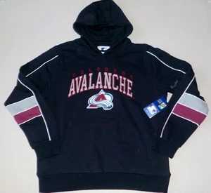 COLORADO AVALANCHE STARTER HOODED SWEATSHIRT HOODIE MEN'S XL NWT BLACK - Picture 1 of 3