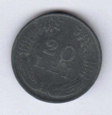 RUMANIA ROMANIA 20 Lei 1942 zinc KM62 (AA266) Foto 1 de 2